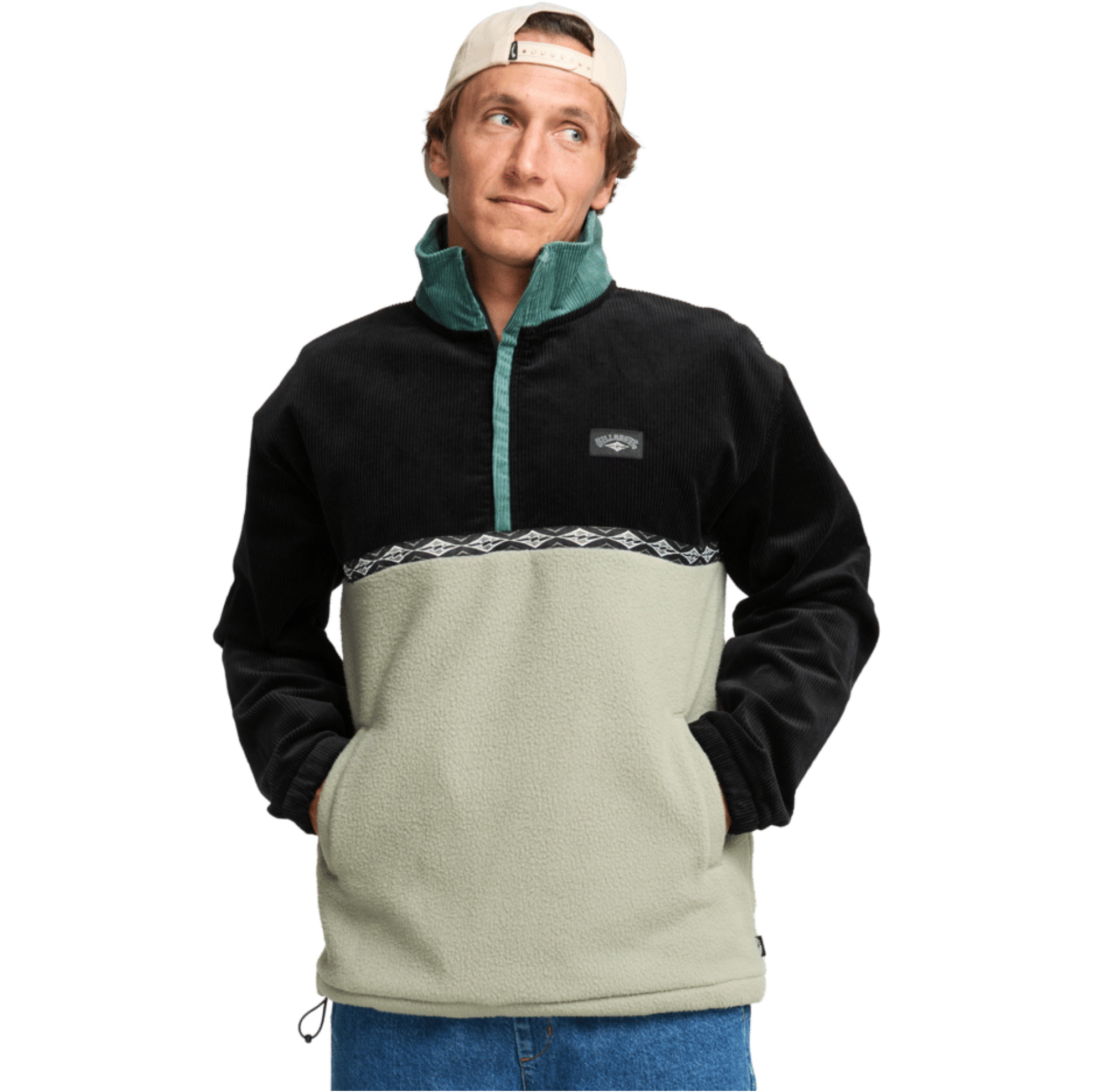 2025 Billabong Mens Space Lobster Half Zip Sweater EBYFT00143 - Sagebrush